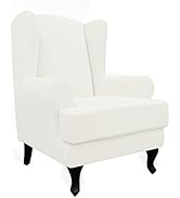 Easy-Going Stretch Wingback Chair Sofa Slipcover 2-Piece Sofa Cover Furniture Protector Couch Sof...