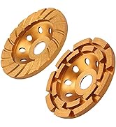 Original Gold KSEIBI 4-1/2-Inch Diamond Cup Wheel Turbo Blade and Double Row 2 Pack Polishing and...
