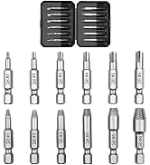 B BOSI TOOLS 12 Piece Damaged Screw Extractor Set, Stripped Screw Extractor Set, Quickly Remove A...