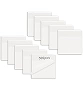 MIUTME 500 Pcs Transparent Sticky Notes,White Clear Sticky Notes School Supplies, Waterproof Self...