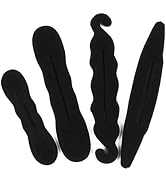 4Pcs Black Hair Bun Maker Magic Hair Styler Set Hair Styling Sponge New Released Elastics and Tie...