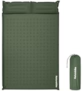 Naturehike Connectable Double Self Inflating Sleeping Pad, 2.36" Memory Foam Camping Pad, Backpac...