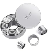 SOKUNI 12 Piece Circular Hole Biscuit Cutter Set, made of Stainless Steel Material, with Storage ...
