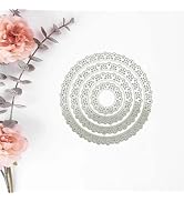 Round Lace Border Embossing Cutting Dies Coasters Stencil Template for Card Making Scrapbook Albu...