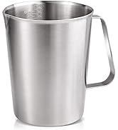 Stainless Measuring Cup (2000ML), KSENDALO 8 Cup Stainless Measuring Cup, Stainless Pitcher with ...