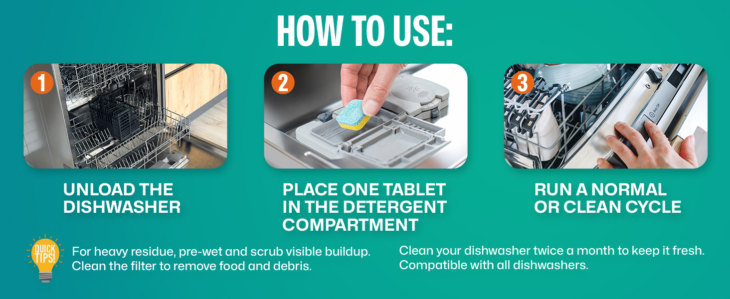 dishwasher deodorizer, dishwashing machine cleaner, dishwasher cleaner and deodorizer