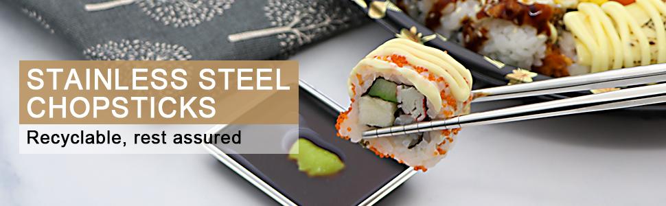 Purple Stainless Steel Chopsticks