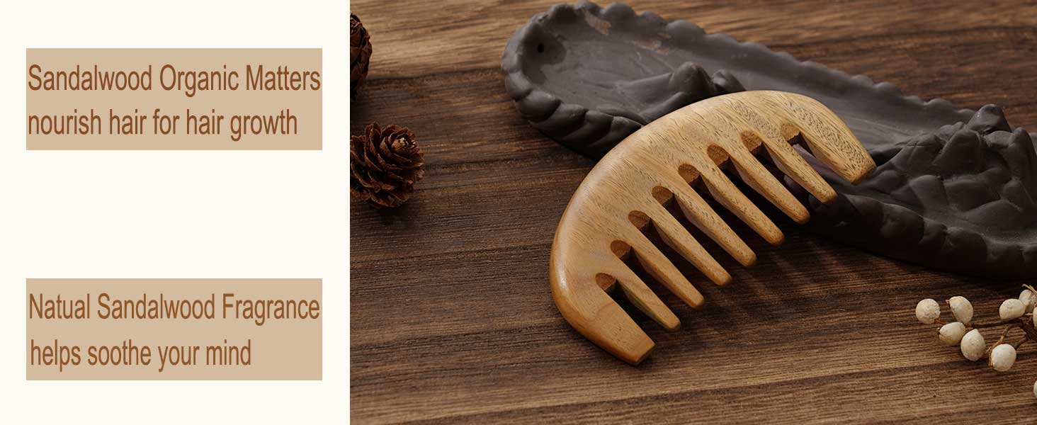 wide tooth wooden comb