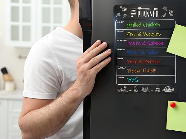 magnetic dry erase meal planner