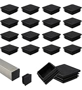 140 Pack Tubing Plug, 2Inch Square Plastic Plug Insert, Square End Caps for Tube Post, Chair Legs...