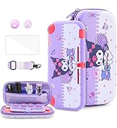 HYPERCASE Cute Switch Lite Carrying Case Set of Kuromi, with Purple Soft Protective Cover Skin, S...