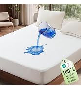Queen Size Waterproof Mattress Protector, Cooling Viscose Derived from Bamboo Mattress Cover Stre...