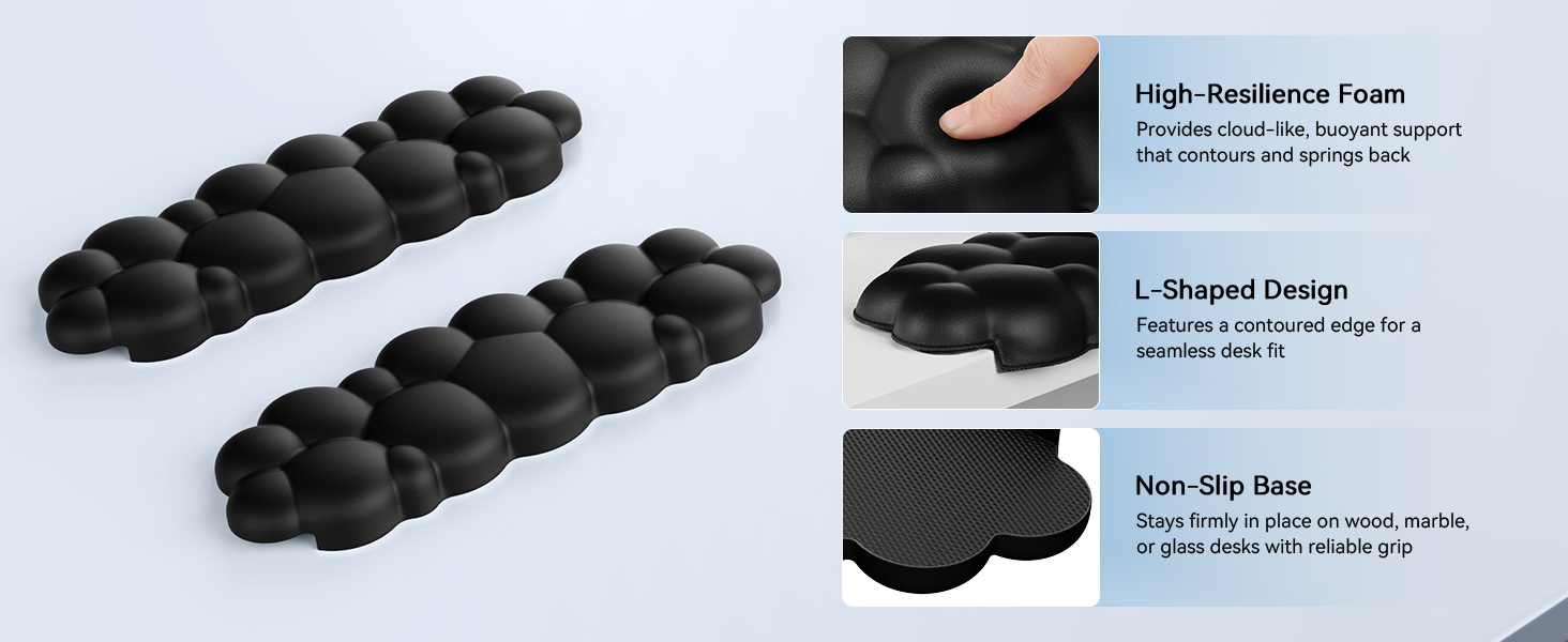 L-shaped wrist rest
