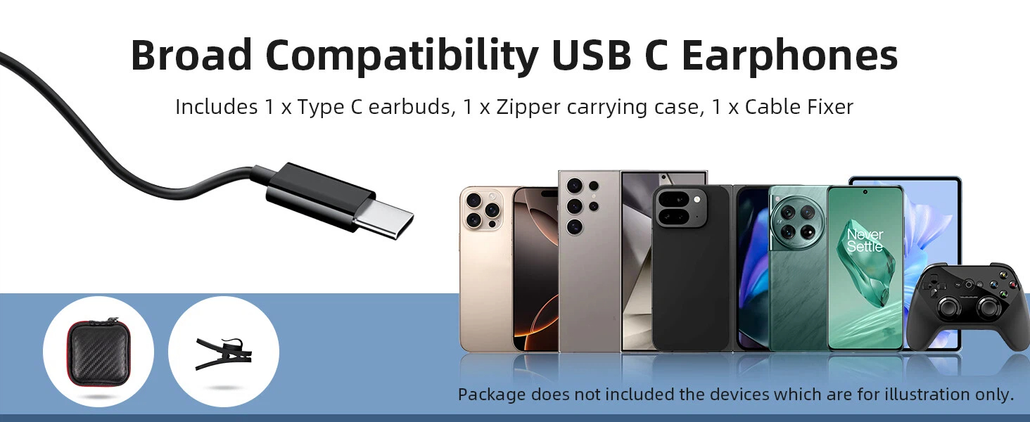 open ear usb c headphones wired earbuds