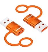 HOWJIM USB to USB C Adapter 2 Pack,5Gbps USB C Female to A 3.0 Male Adapter | 3A Fast Charging,fo...