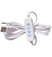 Galepromot 1 Pcs White DC5V USB LED Dimmer Extension Cable with On/Off Switch Adapter LED Dimming...