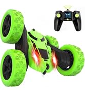 FDCTR Remote Control Car Stunt RC Cars, 2.4Ghz Double Sided 360° Rotating RC Car Toys with Headli...