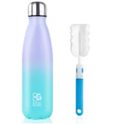 BOGI Insulated Water Bottle, 17oz Stainless Steel Water Bottles, Leak Proof Sports Metal Water Bo...