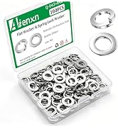 Aienxn 100PCS M6 Stainless Steel Flat & Split Lock Washers, 50PCS Each, Premium Quality, High Str...