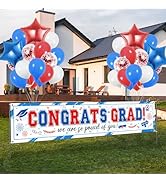 45pcs Xtralarge 99x18 Inches Graduation Banner, Graduation Yard Sign 2024, Congrats Grad Banner G...