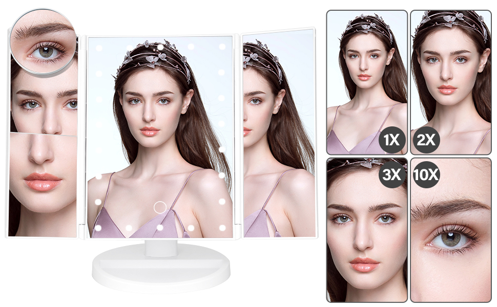 facial mirror table mirror with light facial mirror magnified with light light up mirror for desk