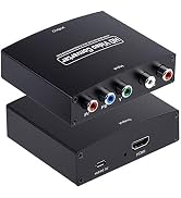 YPbPr to HDMI Converter, Component to HDMI, RGB to HDMI Converter Supports 4K Video Audio Convert...