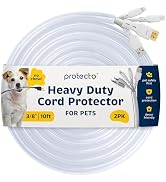 PROTECTO 2-Pack Heavy Duty Cord Protectors from Pets No Chew Solution, 10ft Easy to Use Dog & Cat...
