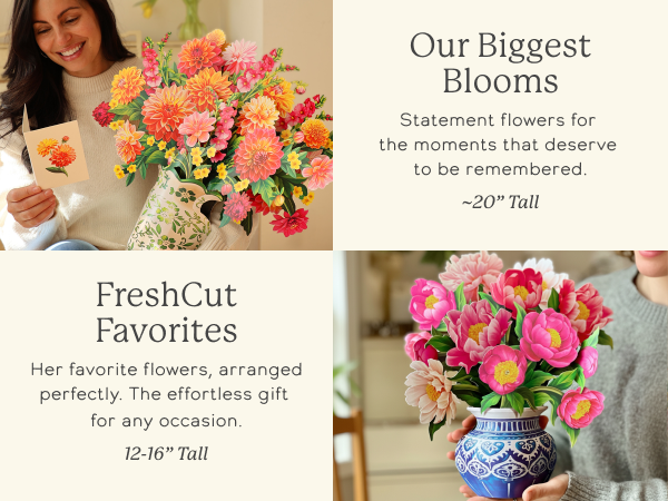 blooming art bouquets and pop up cards