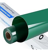 guangyintong Heat Transfer Vinyl Green HTV Rolls, 12" x 40ft Green Iron on Vinyl for T Shirts, Gl...