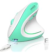 Uineer Wireless Ergonomic Vertical Mouse, 3200 DPI, BT 4.0/5.0/2.4G USB-A | 59° Vertical Design S...