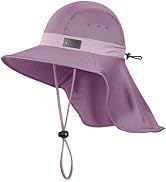 Sukeen Cooling Sun Hat for Men Women UPF50+ Wide Brim Fishing Hat with Neck Flap Adjustable Folda...