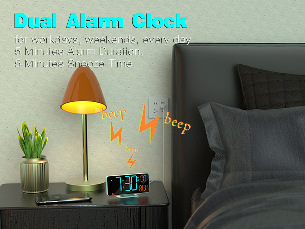 6.7in digital clock