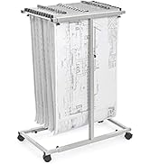 Adir Mobile Blueprint Storage - Adjustable Vertical Poster Display Rack/Plans Holder - File Organ...