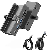 EJAY 5Ports USB3.0 HUB Alu Splitter Desktop Docking with Card Reader for Desk/Monitor Clipping wi...