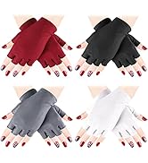 4 Pairs Anti UV Gloves for Nail Lamp Light Manicure Gloves UV Light for Gel Nails, Hand UV Protec...