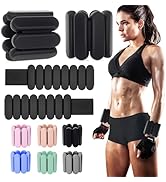 YOVKOK Adjustable Ankle Weights for Women Men,Wrist Weights set for Walking Running,1 Pair (1Lbs ...