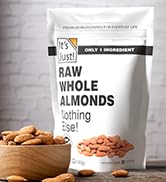 It's Just - Raw Whole Almonds, Grown in California, 32oz (2lbs), Unsalted, Premium Quality