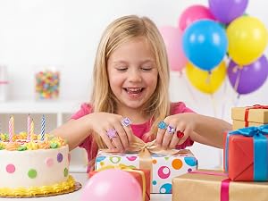 PASEMM 24pcs Little Girl Jewel Rings