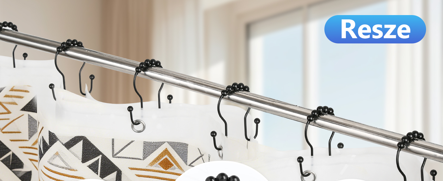 shower curtain hooks
