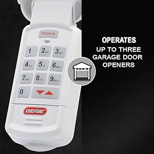 OPERATES UP TO 3 GENIE GARAGE DOOR OPENERS WITH INTELLICODE