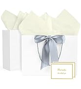 JMANNI Gift Bags, 2Pcs Paper Gift Bag with 4 Tissue Papers and 2 Cards, Present Bags with Handles...