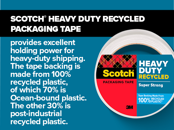 scotch heavy duty recycled shipping packaging tape