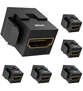 VCE HDMI Keystone Jack, 4K HDMI Female to Female Adapter Coupler Snap-in for Keystone Wall Plate,...