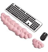 Keyboard Wrist Rest Mouse Wrist Support Set, Cloud Keybroad Wrist Rest Pad with Non-Slip PU Base,...