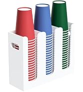 BOSSCASA Disposable Coffee Cup Dispenser with Handles, Countertop or Wall Mount Hot/Cold Drink Cu...