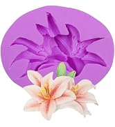 Lily Flower Silicone Molds Flower Fondant Molds Aroma Plaster Mold Chocolate Baking Mold for Cake...