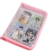 A5 Kpop Photocard Binder with 25 Inner Pages 4-Pocket Card Pages, 6 Ring A5 Binder Card Collector...