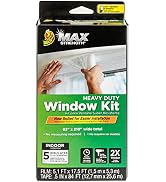 Duck MAX Strength Window Insulation Kit, Winter Window Seal Kit Fits up to 5 Windows, Heavy Duty ...