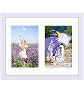 SNXJWA 8x10 Picture Frame with 4x6 Double Opening Mat Collage Photo Frame for Horizontal and Vert...