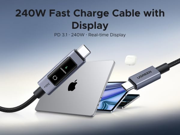 240W LED Display USB C to USB C Cable